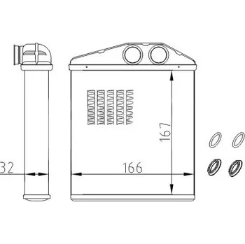 Chladič motoru Ohřívač Opel Corsa C 00- 1618222 HART