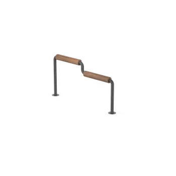 Zahradní lavice HTI Lavička k opření LPS042.00 SLEZSKO Materiál konstrukce: ocel, Povrchová úprava: komaxit dle RAL, Typ použitého obložení: sapeli