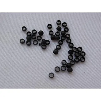 Korálek Zamačkávací rokajl černý kulatý 2 mm