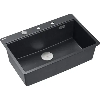 Granitový dřez Quadron Marc dřez graniteq 75x49 cm černá HQM7650U8_FM_BS