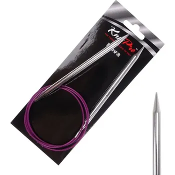 Nástroj na niť a příze Kruhové kovové jehlice Nova Metal 100 cm 6 mm