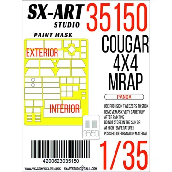 Plastikový model 1/35 Paint mask Cougar 4x4 MRAP double-sided PANDA