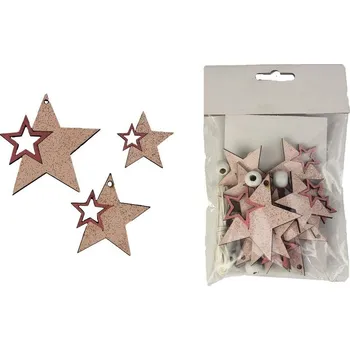 Vánoční dekorace Sada hvězd 12ks, D2420
