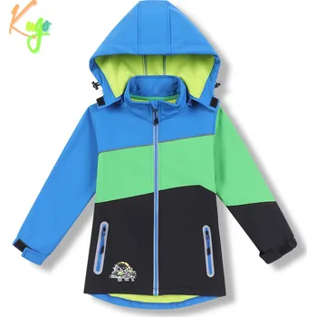 Chlapecké oblečení Chlapecká softshellová bunda, zateplená - KUGO HK5602, modrá / zelená / černá Barva: Modrá, Velikost: 98