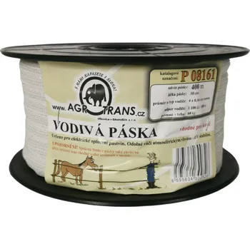 Ohradník Páska pro elektrický ohradník, 10mm, 4vodiče, 400m, bílá