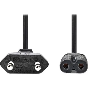 Napájecí kabel Nedis kabel Euro na IEC-320-C7 černý 1m Kabel, napájecí, zástrčka Euro na IEC-320-C7, dvoulinka, přímý, 1m, černý CEGL11040BK10