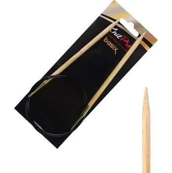 Jehlice Dřevěné kruhové jehlice Knitpro Basix Birch 80 cm 5,5 mm
