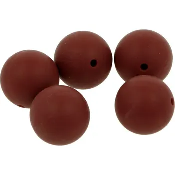 Dětské navlékací korálky Natana silikonové korálky vínově červené 19 mm 5 kusů