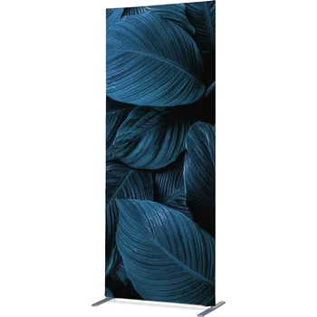 Kancelář Potištěná látková dělící stěna Deco 100-200 Modré listy rostlin ECO