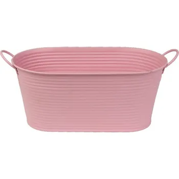 Květináč Květináč plechový růžový k1865-05