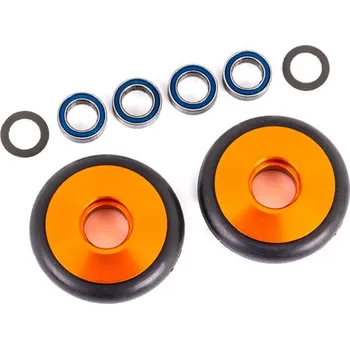 RC náhradní díl Traxxas kola wheelie hliníkové oranžově eloxované (2)