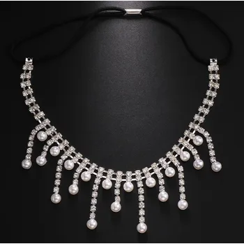 Řetízek B-TOP Řetízek na nohu s krystaly a perlami