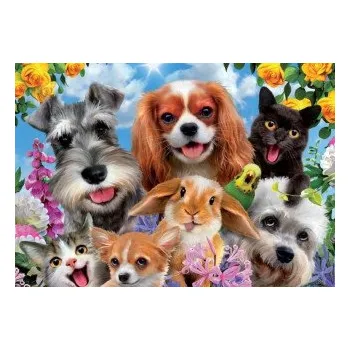 Puzzle Puzzle Selfie Přehlídka domácích mazlíčků 200 dílků