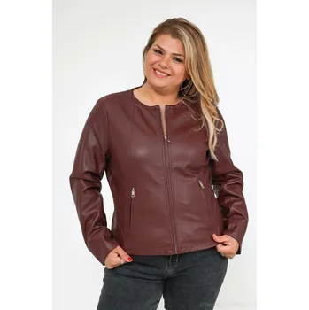 Dámská casual bunda Koženková bunda Escandelle Paris 20145 Lady velikost barva: červená-bordó, velikost: 50