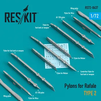 Plastikový model 1/72 Pylons for Rafale type 2