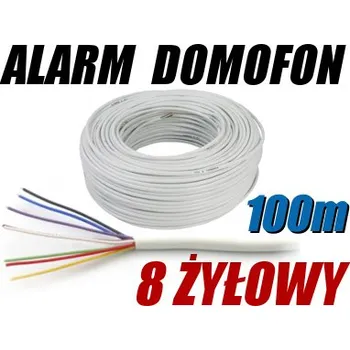 elektrický kabel MERCOR ALARMOVÝ A INTERKOMOVÝ KABEL YTDY 8X0,5 - 100M