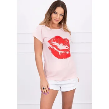 Dámské tričko Kesi Dámské tričko s potiskem Into pudrová růžová Univerzální