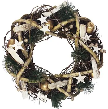 Vánoce MOREX P1218/2 věnec 34 x 10 x 34 cm bílá