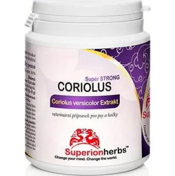 Zdraví SUPERIONHERBS Coriolus Extrakt 50 % polysacharidů, 90 KAPSLE
