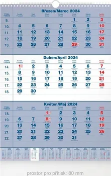 Kalendář MFP Nástěnný kalendář Tříměsíční 2024