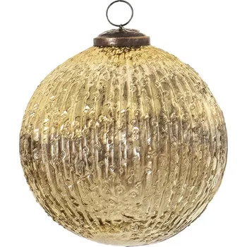 Vánoční ozdoba Zlatá skleněná vánoční ozdoba koule Emma – 5x5 cm