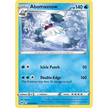 Sběratelská karetní hra Pokémon karta Abomasnow 043/196 - Lost Origin