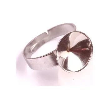 Korálek Prstýnek rivoli ocel 12 mm