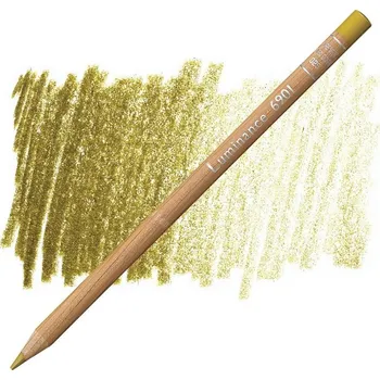 Kresba CARAN D'ACHE Pigmentová pastelka Luminance CARAN D'ACHE, 025 green ochre