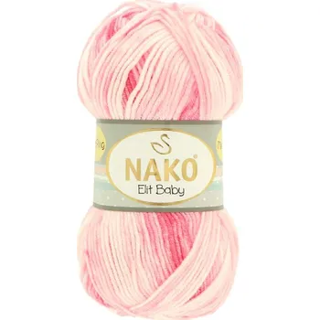 Příze Nako Elit Baby Mini Batik 32452 růžová a bílá