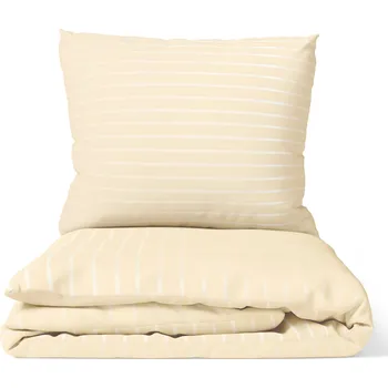 Povlečení DARRÉ Saténové povlečení Pruh 6/24mm - champagne Velikost: 140 x 220 + 70 x 90