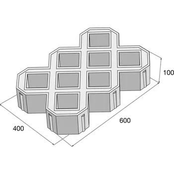 Dlažba Zatravňovací dlažba /60x40x10cm/přírodní (40ks/pal) Presbeton