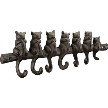 Věšák Walteco Věšáková lišta 305x100mm, 7 háčků, litina