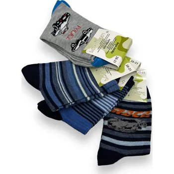 Pánské ponožky Looken Kids Chlapecké vysoké ponožky 4x páry Barva: Černá, Velikost: 32-35