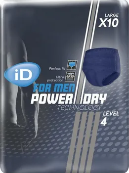 Inkontinenční kalhotky Ontex iD Pants For Men Power Dry Level 4 L 10 ks