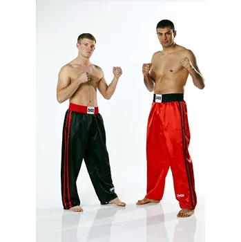 Boxerské rukavice Kalhoty DAX KICKBOXING FIGHTER PLUS černé - saténové Velikost: 150
