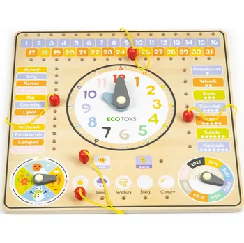 Dřevěná hračka Dřevěná edukační deska EcoToys