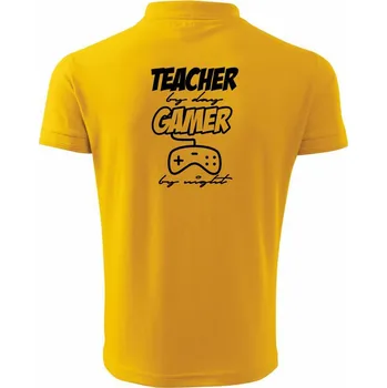Pánská košile Teacher by Day Gamer by Night - Polokošile pánská Pique Polo 203 - 5XL ( Žlutá )