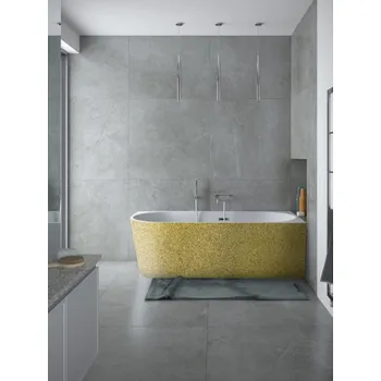 Vana HOPA Volně stojící vana ZOYA Glam - zlatá + Barva sifonu - Chrom, Rozměr vany - 150 × 75 cm, Způsob provedení - Levé, VANZOYA150LG1