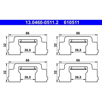Brzdový kotouč Příslušenství kotoučové brzdy ATE 13.0460-0511.2