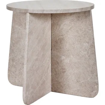 Toaletní stolek House Doctor Béžový mramorový odkládací stolek Marb 48 cm