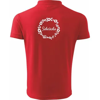 Pánská košile Sebeláska - Polokošile pánská Pique Polo 203 - 5XL ( Červená )