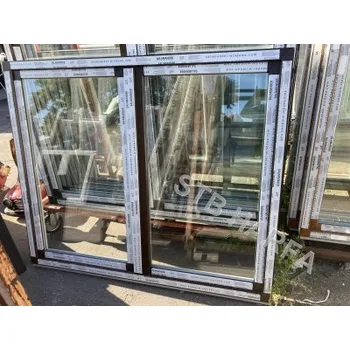 Okno Okno 180x150 tmavý dub TROJSKLO