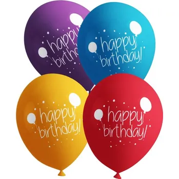 Balónek Funiglobal - 8 narozeninových balónků - Happy Birthday -