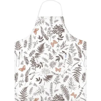 Kuchyňská zástěra DARRÉ Kuchyňská zástěra V kapradinách - bílohnědá