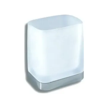 Držák na kartáček Novaservis Držák kartáčků a pasty sklo Metalia 4 chrom