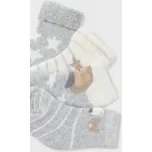 Set 4 ponožek Mayoral 9653 růžové, béžové, zelená barva: šedá, Rozměr: 3 měsíce