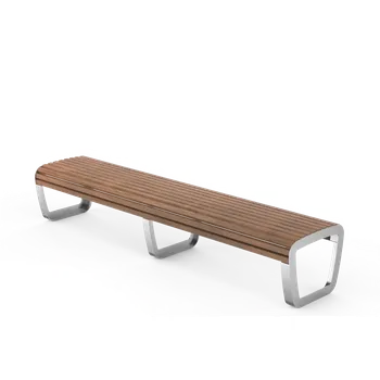 Zahradní lavice HTI TRAPO Lavička bez opěradla LTR058.04 Materiál konstrukce: ocel, Povrchová úprava: komaxit dle RAL, Typ použitého obložení: iroko