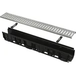 Venkovní žlab 100 mm s plastovým rám Alcadrain (Alcaplast) em a pozinkovaným roštem „C“ profilu A15 AVZ102-R102