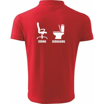 Pánská košile Coding debugging - Polokošile pánská Pique Polo 203 - 5XL ( Červená )