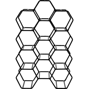 Stojan na víno Černý kovový regál na víno na 12 lahví Salbris – Light & Living ID_1526012